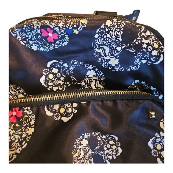MMS DESIGN STUDIO Black Skull Satin Backpack - Picture 5 of 10